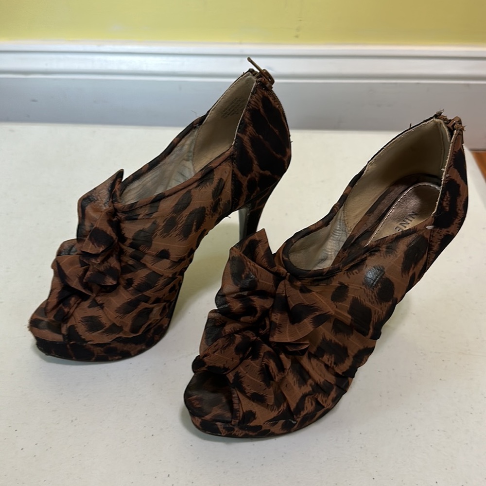 Nine West - Animal Print Bootie Heels